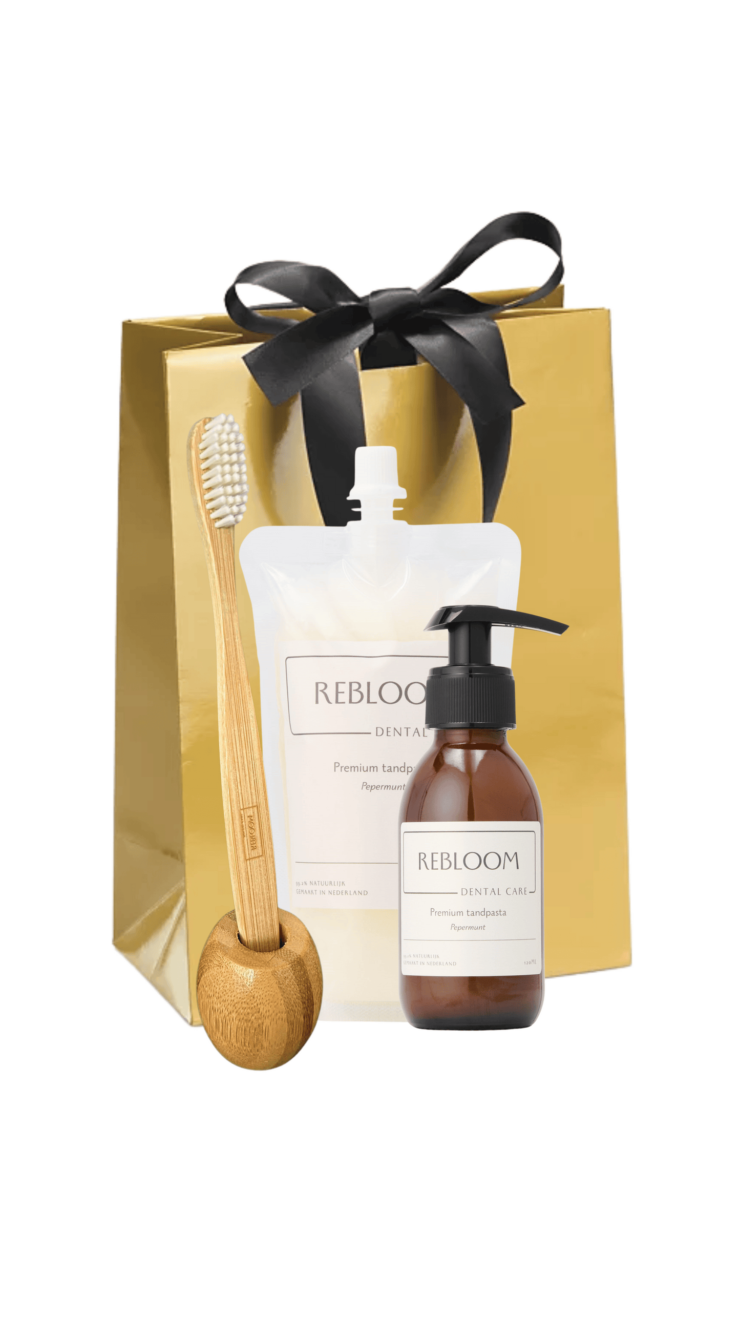 Moederdagcadeaumet gouden tasje