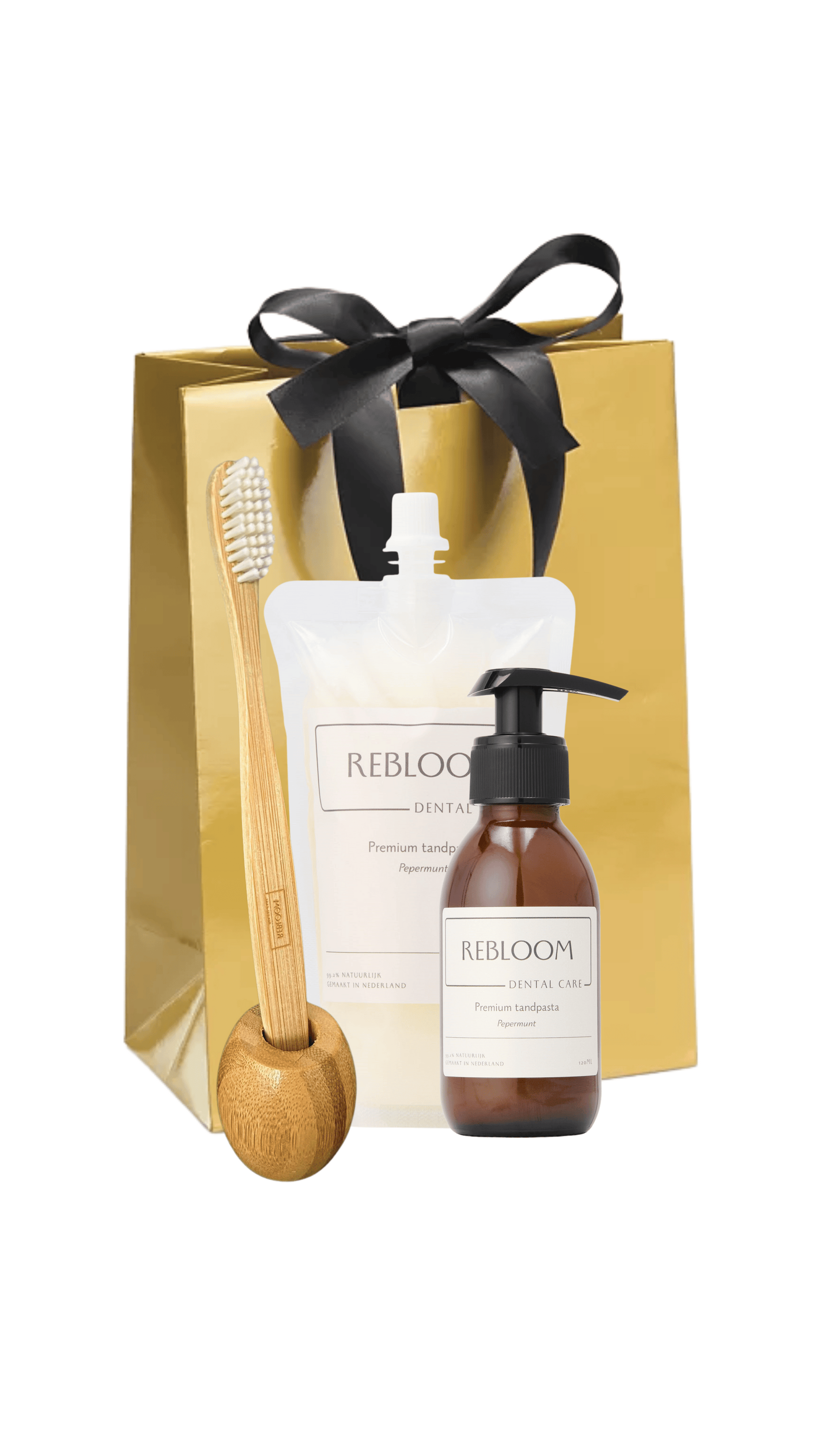 Moederdagcadeaumet gouden tasje