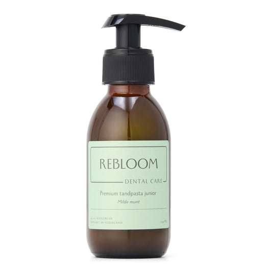 Tandpasta in glazen flesje voor kinderen