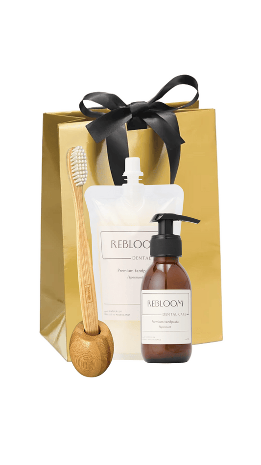 Moederdagcadeaumet gouden tasje